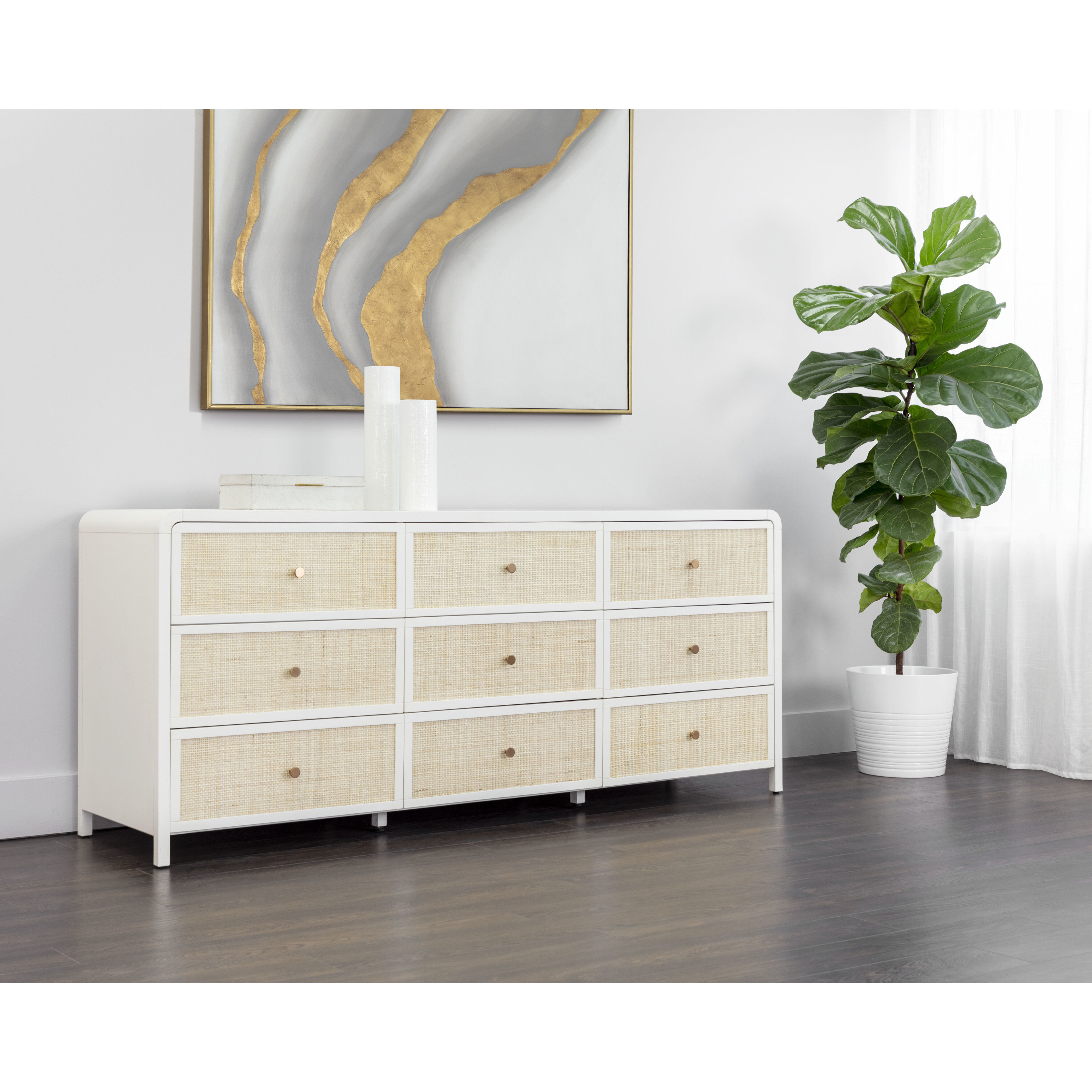 Tierra Natural / Antique White / Antique White Dresser, Large